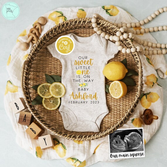 Lemon Pregnancy Announcement Digital, Social Media Citrus Pregnancy