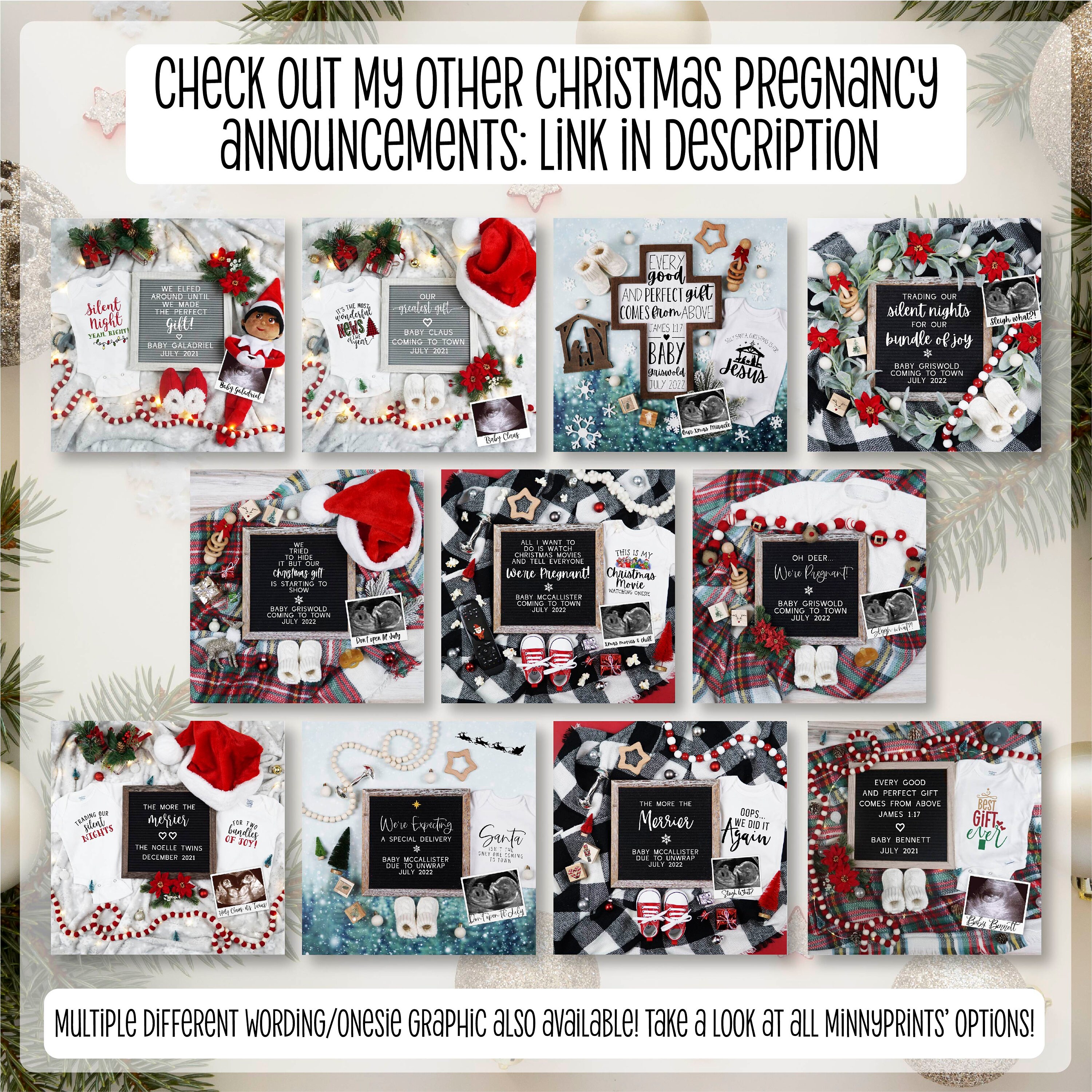 Electronic Newspaper For Christmas 2022 Editable Christmas Pregnancy Announcement Holiday Social | Etsy Australia