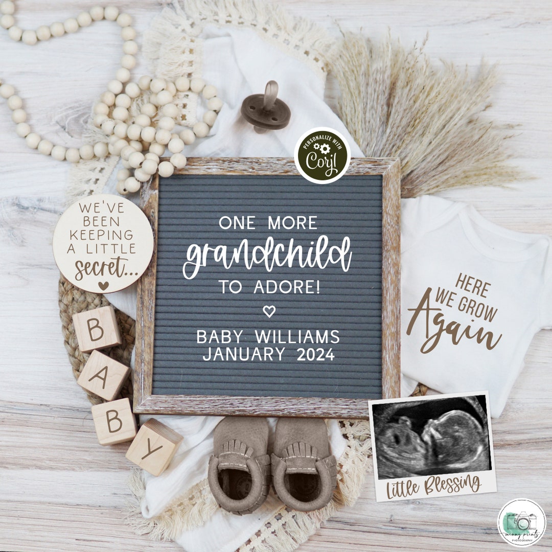 Pink Birthday Decor Kit Bodysuit - Grandma Grandpa Surprise Baby Shower Gift Pregnancy Announcement