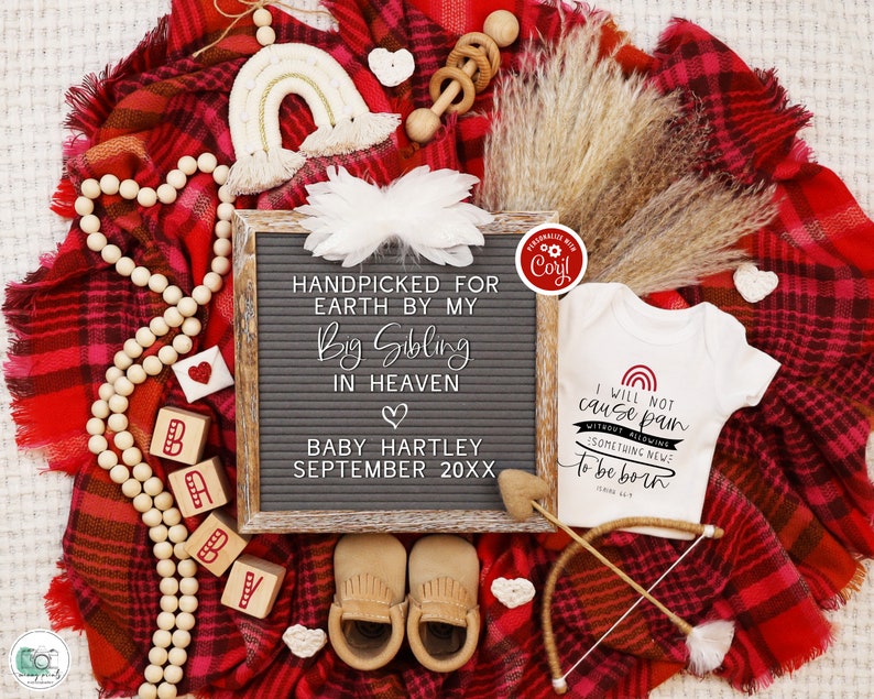 Valentine's Day Rainbow Baby Announcement: Christian VDay Pregnancy Reveal (Digital) image 2