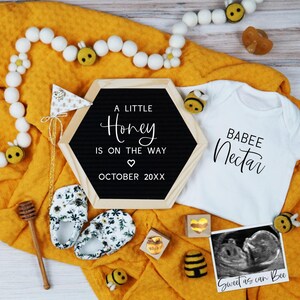 Zwangerschapsaankondiging Honey Bee: Spring Baby Reveal (digitaal)
