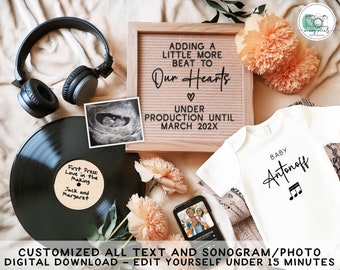 Music Baby Announcement: Boho Producer Theme (Digital)