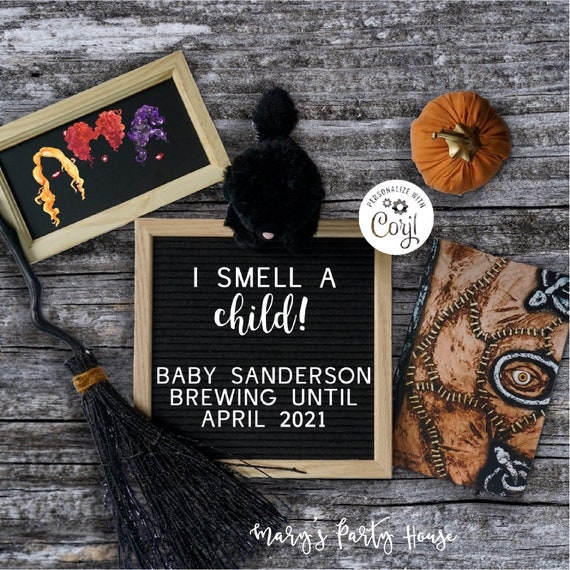 Halloween Pregnancy Announcement for Social Media Hocus Pocus