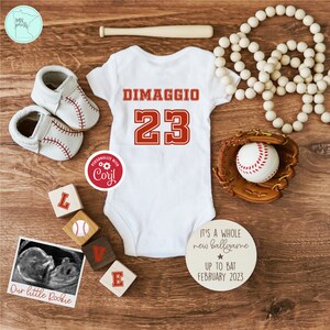 Baseball Pregnancy Announcement Digital, Father&#39;s Day Gender Neutral Sports Pregnancy Reveal, A Whole New Ballgame, Social Media Baby, FDPA
