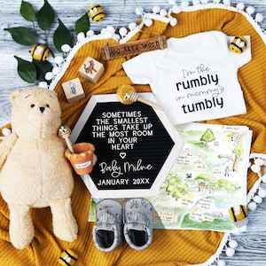 Winnie-the-Pooh Pregnancy Announcement: Hunny Bear, Spring Baby Reveal (Digital) image 2