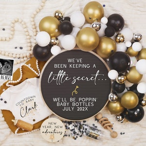 Boho New Year's Eve Pregnancy Announcement: Gender Neutral (Digital)