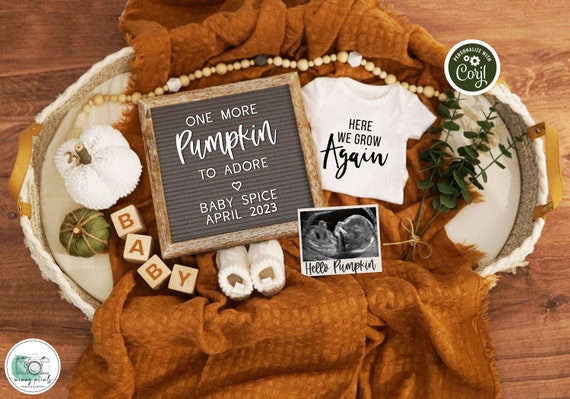 Digital Pregnancy Announcement, Fall 2nd 3rd 4th Etc Pregnancy Reveal ...