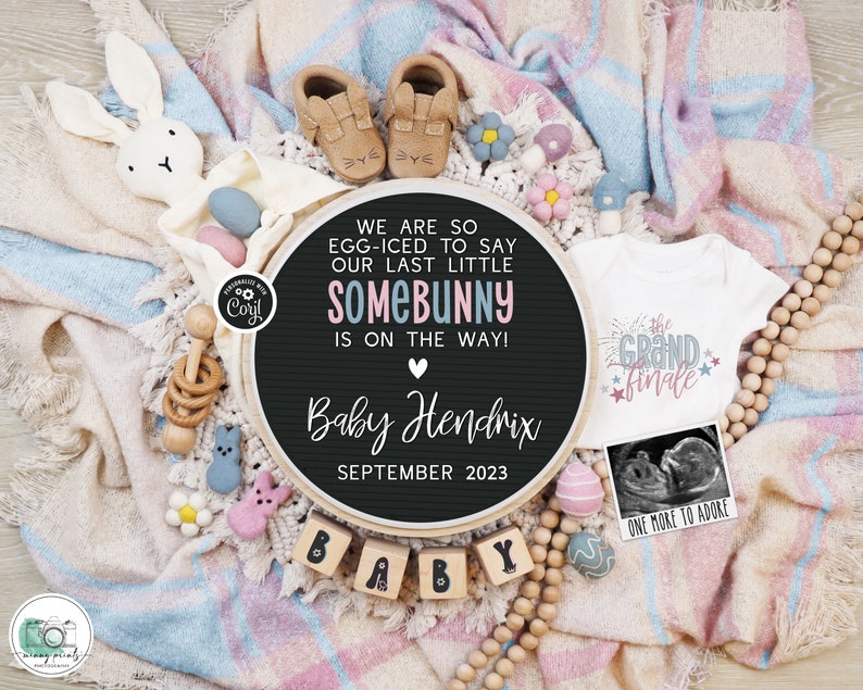 Easter Pregnancy Announcement Digital Spring Baby Etsy