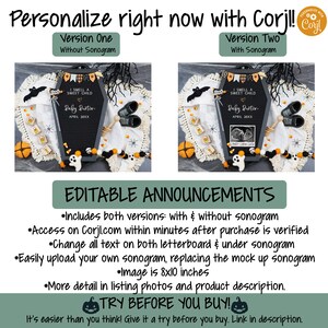 Halloween Pregnancy Announcement – Candy Corn Baby Reveal Digital Template image 3