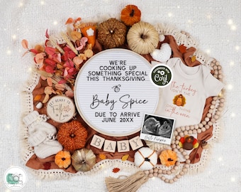 Thanksgiving Pregnancy Announcement: Little Turkey Reveal (Digital Download)