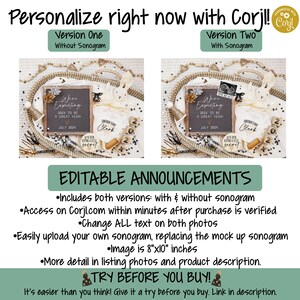 Boho New Years Eve Pregnancy Announcement: Gender Neutral (Digital) image 3