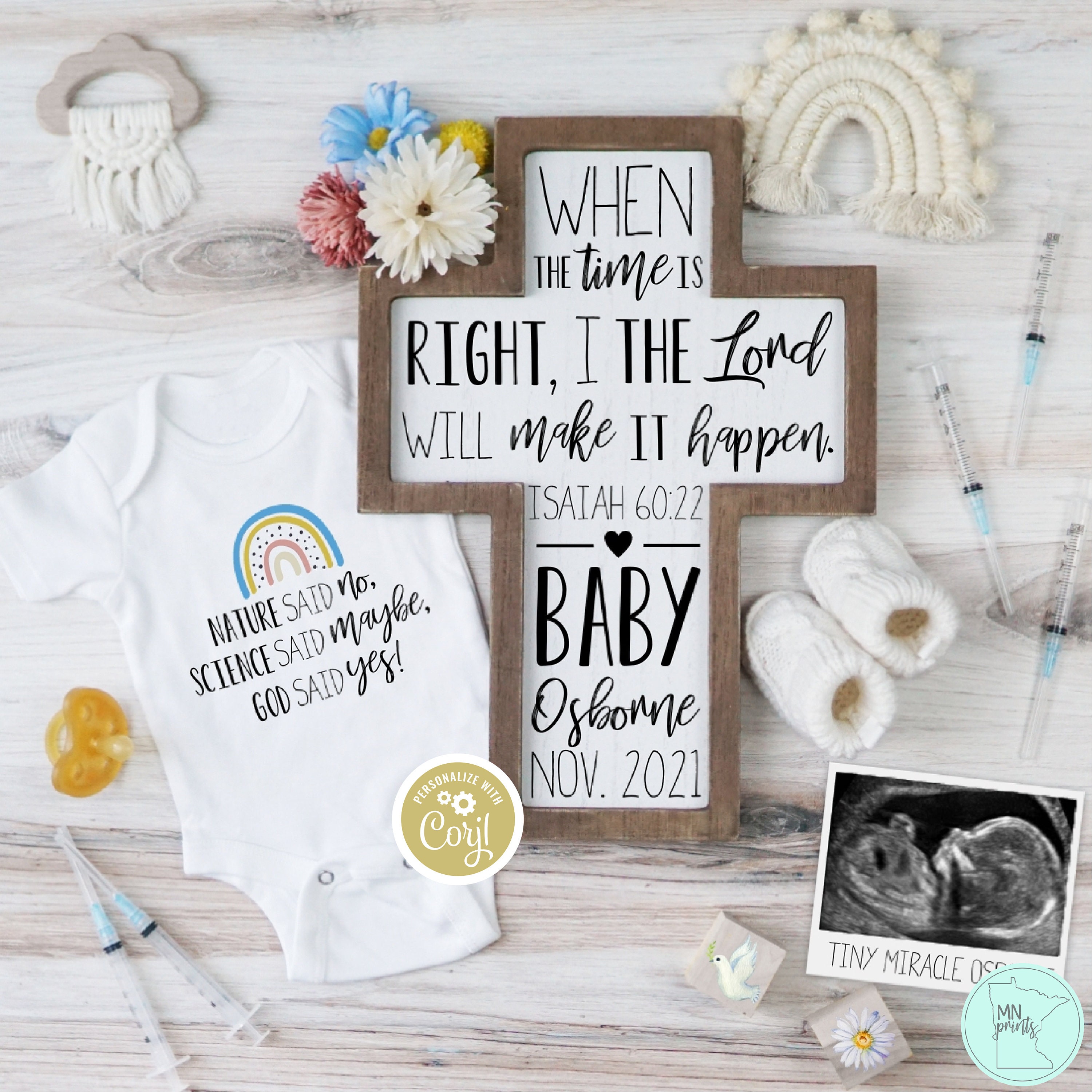 Download Christian IVF Pregnancy Announcement Social Media Pregnancy | Etsy