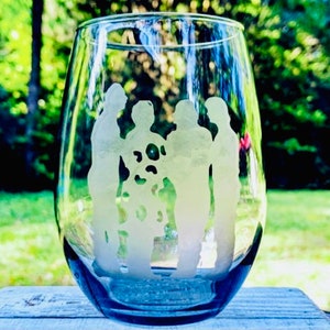 Phish Silhouette© Etched Stemless Wine Glass ~ 20.5 fl oz