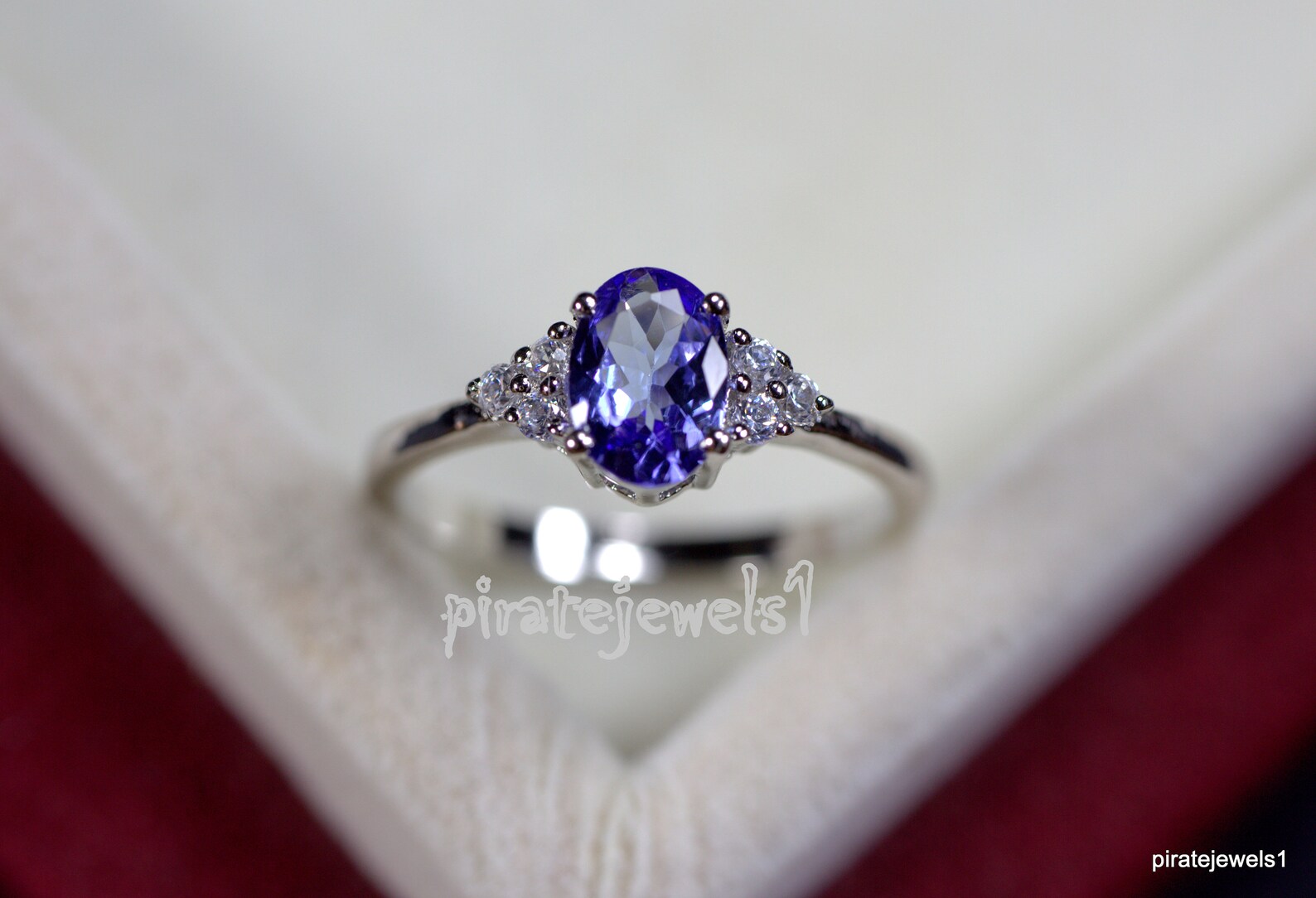 Natural Tanzanite Ring Oval Cut Blue Gemstone 14k Gold/ - Etsy