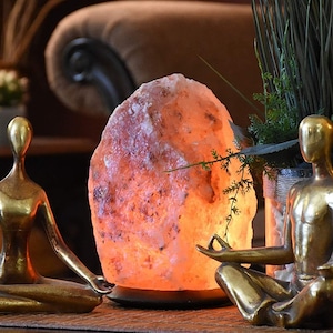 Original Himalayan Salt Rock Lamp (6-12 Lbs) For Healing | Made With 100% Real Pink Salt! Comes With UL Dimmer Switch. Makes Great Gift!