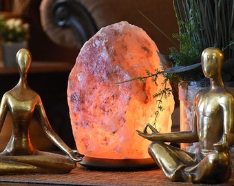 Original Himalayan Salt Rock Lamp (6-12 Lbs) For Healing | Made With 100% Real Pink Salt! Comes With UL Dimmer Switch. Makes Great Gift!