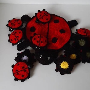 NOUVEAU! Jeu de mémoire coccinelle, jouet, jeu de société, comprend maman coccinelle et 12 bébés, crochet à la main