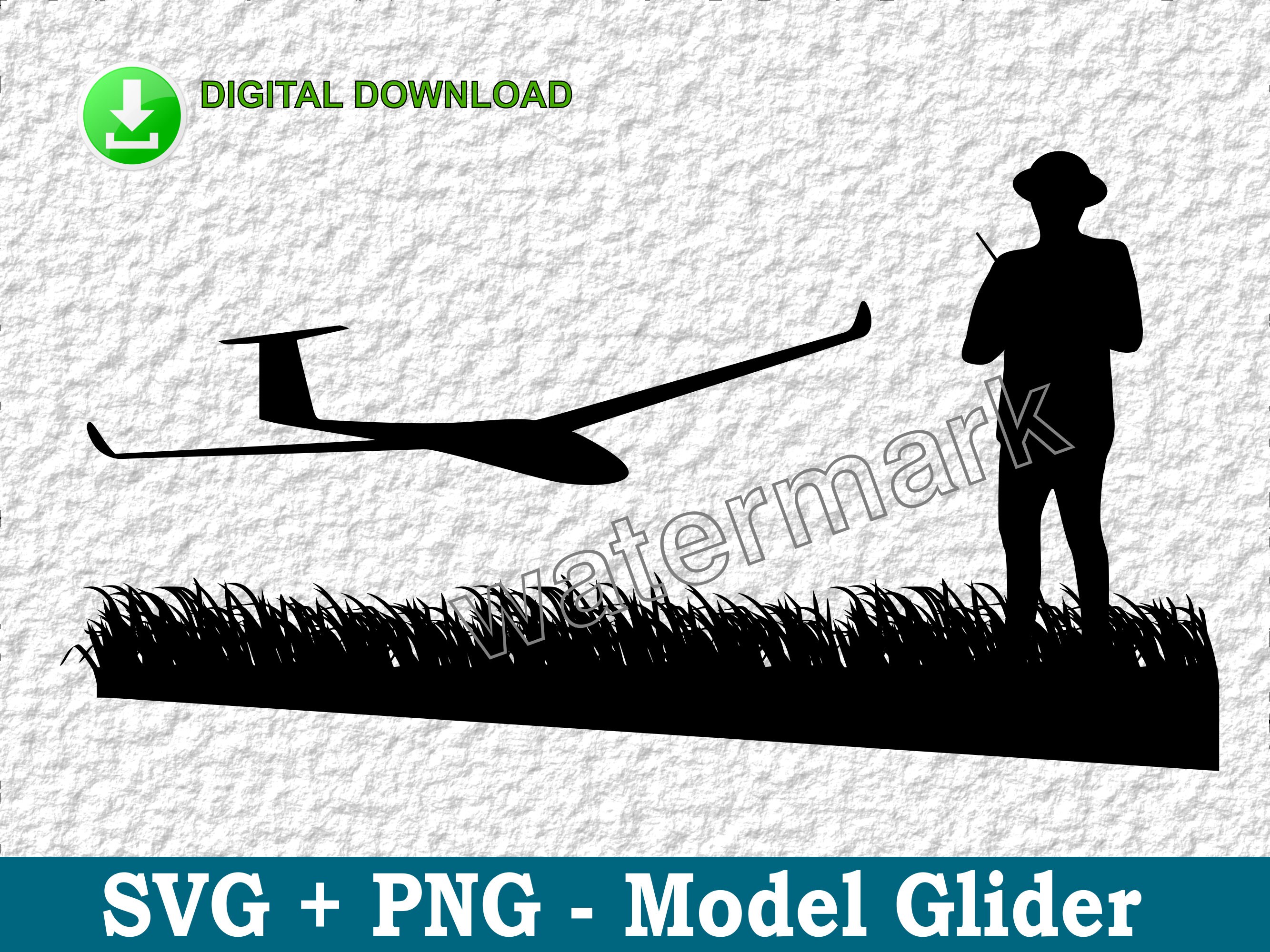 Model Plane Clipart SVG PNG Digital Download Silhouette - Etsy