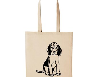 Beagle Tasche Umhängetasche Schultertasche Freizeittasche Hund Motiv Neonmotiv 