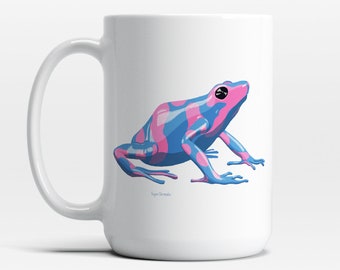 Poison Dart Frog Coffee Mug – Colorful Amphibian Illustration