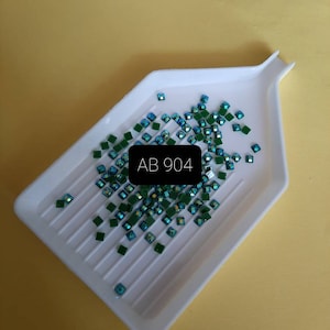 Aurora borealis (AB) DMC 904 rhinestones, for diamond painting, diamond embroidery. SQUARE