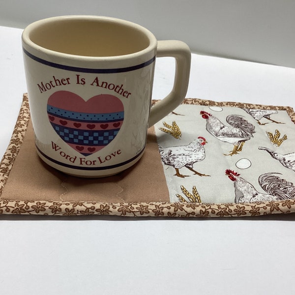 Coffee Mug Rug, Mug Rug Coaster, Snack mug rug, Tea Mug Rug