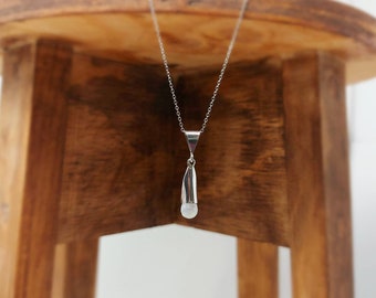 Dainty Sterling silver moonstone necklace