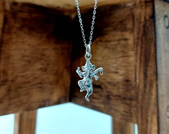 Minimalist silver jewelry / Sterling silver necklace / adjustable silver chain / Ganesh necklace