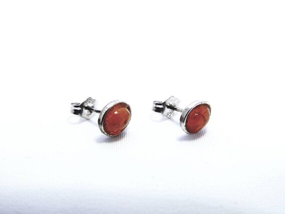 red fire opal earrings