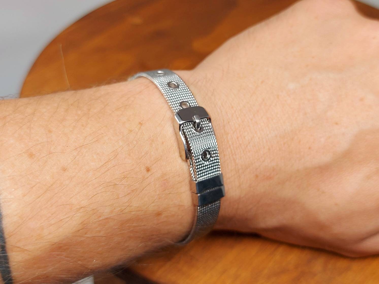 Stainless steel mesh bracelet Etsy