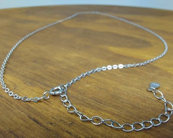 Minimalist silver jewelry / Sterling silver necklace / adjustable silver chain