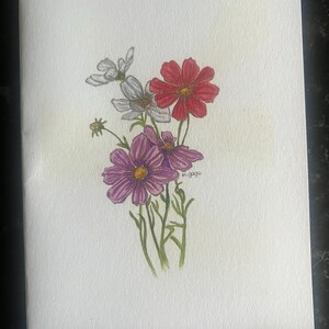 Blanco notitiekaarten bedrukt met aquarelkunst, kleurpotlood, acrylverf, pastelkleuren