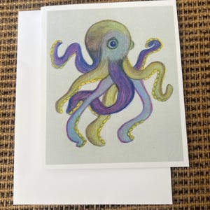 Leere Grußkarten Gedruckt mit Aquarellkunst, Buntstift, Acrylfarben, Pastellen