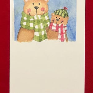 水彩画、色鉛筆、アクリル絵の具、パステルで印刷された空白のノートカード