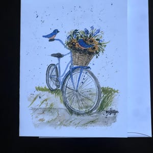 水彩画、色鉛筆、アクリル絵の具、パステルで印刷された空白のノートカード