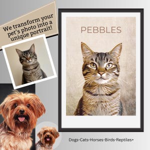 Custom Pet Portrait, digital file, Pet Lover Gift, Pet Illustration, Personalized Pet Portrait, Custom pet wall art, Watercolor pet portrait