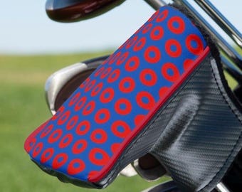 Juego de fundas para palos de golf Phish Donut – Fundas para driver y putter con estampado azul y rojo