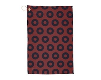 Phish Donut Golf Towel Red