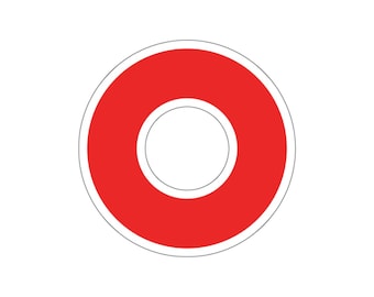 Pegatina troquelada de Phish Red Donut / Inspirada en el logotipo de la banda, pegatina musical colorida