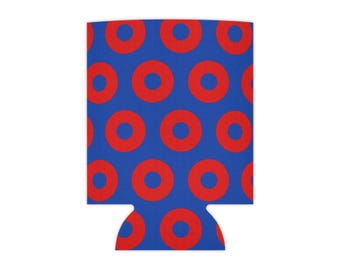 Enfriador de latas Phish Donut Coozy / Diseño de donut con el logotipo de la banda, aislante para bebidas
