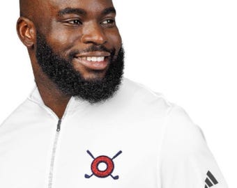 Sudadera Donut Golf con cremallera hasta el cuello, capa de alto rendimiento bordada, protección solar UPF 50+