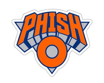 Op Phish Knicks geïnspireerde gestanste sticker | Sticker basketbal jamband donut | NYC-concertsticker | Waterdichte vinyl sticker waterfles laptop