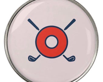 Marcadores de pelotas de golf Phish Donut – Palos cruzados, accesorios de golf estilo Fishman (juego de 3)