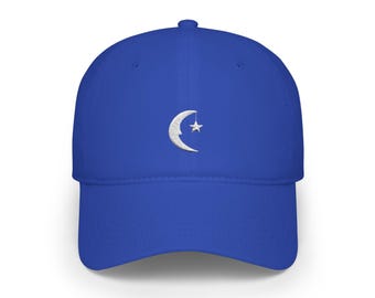 Embroidered Phish Moon and Star Low Profile Baseball Cap, Adjustable Hat, Music Festival Clothing, Baseball Cap for Phish Fans, Moon and