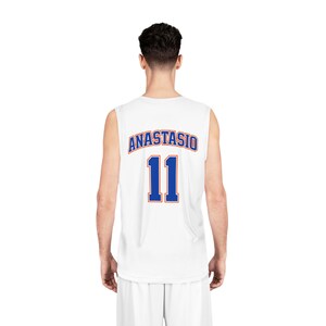 Op Phish Anastasio Knicks geïnspireerd basketbalshirt afbeelding 4