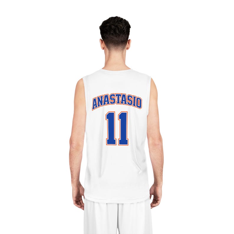 Op Phish Anastasio Knicks geïnspireerd basketbalshirt afbeelding 4