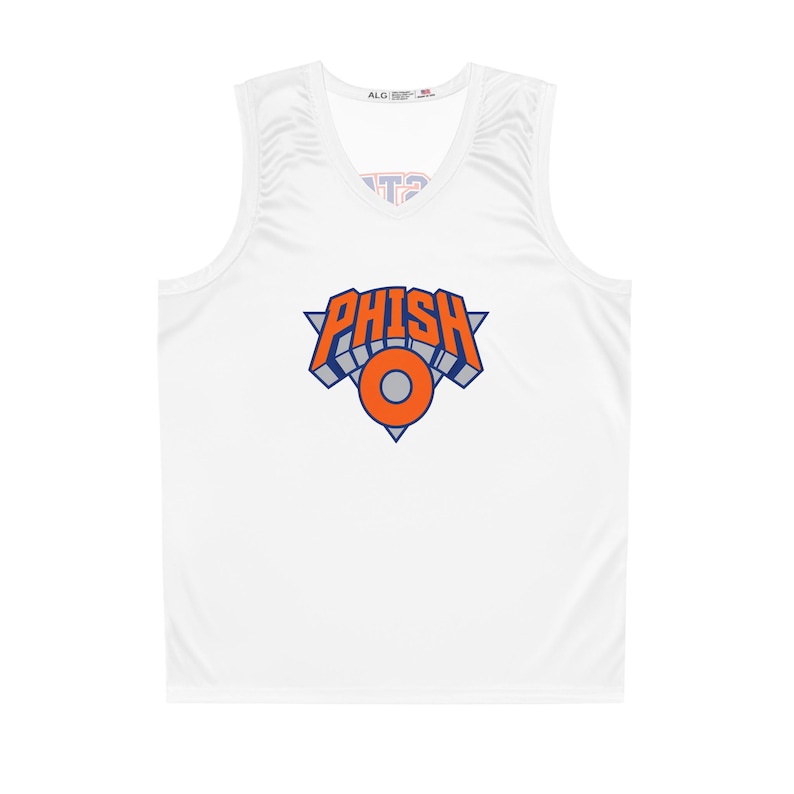 Op Phish Anastasio Knicks geïnspireerd basketbalshirt afbeelding 1