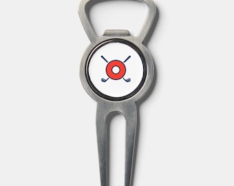 Herramienta para reparar divots de golf Phish Donut: abrebotellas, marcador de bolas, accesorio de golf Fishman