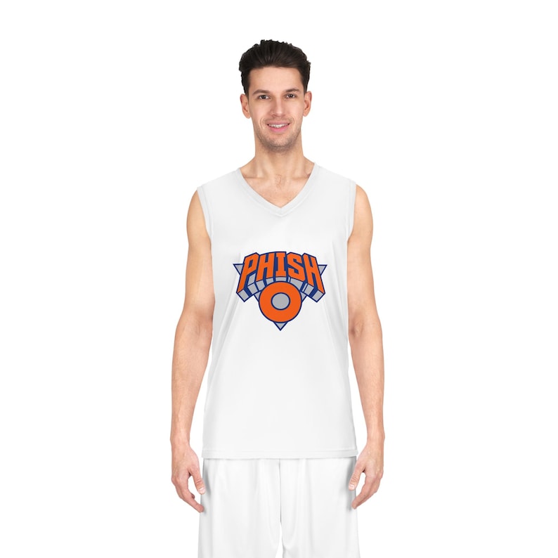 Op Phish Anastasio Knicks geïnspireerd basketbalshirt afbeelding 3