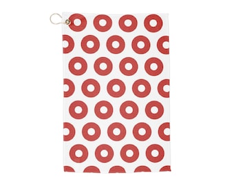 Phish Donut Golf Towel White